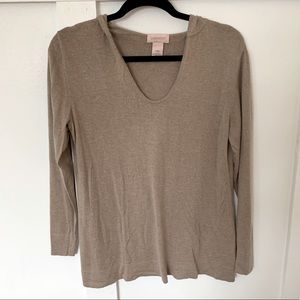 Cashmere Hooded Tan Sweater